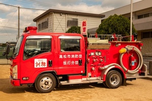 防災訓練16_高松市消防団弦打分団車.jpg